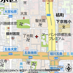 京都府京都市下京区柿本町587-24周辺の地図