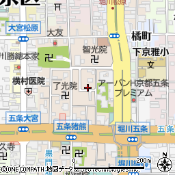 京都府京都市下京区柿本町587-25周辺の地図