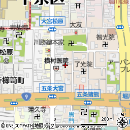 京都府京都市下京区柿本町588-61周辺の地図
