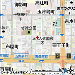 京都府京都市下京区長刀切町周辺の地図