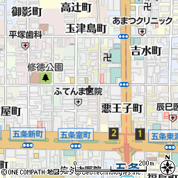 京都府京都市下京区御供石町348周辺の地図
