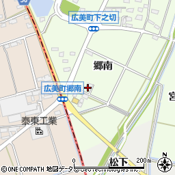 愛知県豊田市広美町郷南周辺の地図