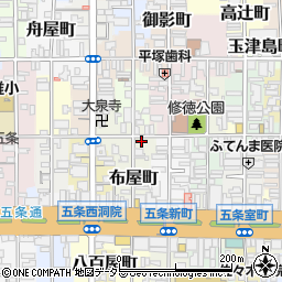 京都府京都市下京区月見町72周辺の地図