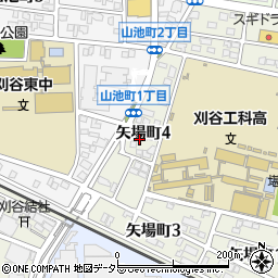 愛知県刈谷市矢場町4丁目205周辺の地図
