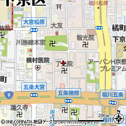 京都府京都市下京区柿本町588-6周辺の地図