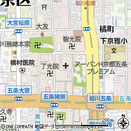 京都府京都市下京区柿本町587-26周辺の地図