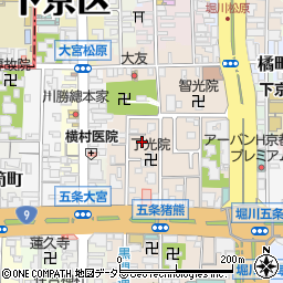 京都府京都市下京区柿本町588-35周辺の地図