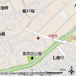 愛知県安城市里町（用手木）周辺の地図