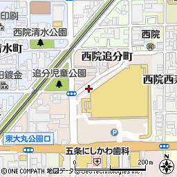 京都府京都市右京区西院追分町周辺の地図