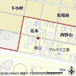 愛知県岡崎市北野町花本31-7周辺の地図