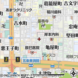 京都府京都市下京区万寿寺中之町周辺の地図