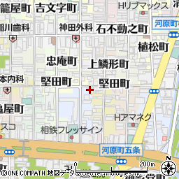 京都府京都市下京区堅田町周辺の地図