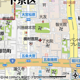 京都府京都市下京区柿本町588-57周辺の地図