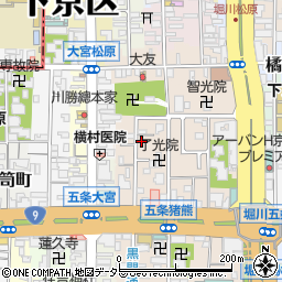 京都府京都市下京区柿本町588-37周辺の地図