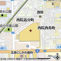 ａｕショップ　イオンモール京都五条周辺の地図