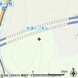 大津トンネル周辺の地図
