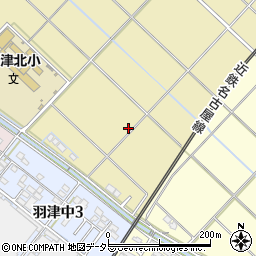 三重県四日市市羽津周辺の地図
