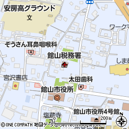 館山税務署周辺の地図