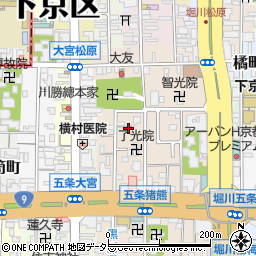 京都府京都市下京区柿本町588-29周辺の地図