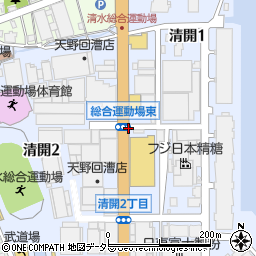 静岡県静岡市清水区清開周辺の地図