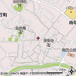 滋賀県草津市南笠町1186周辺の地図