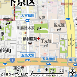 京都府京都市下京区柿本町588-5周辺の地図