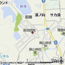 京都府亀岡市上矢田町岩田周辺の地図