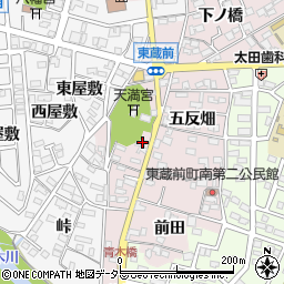 愛知県岡崎市東蔵前町火打山周辺の地図