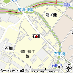愛知県安城市今本町石田周辺の地図