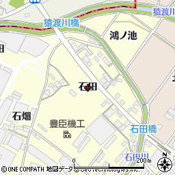 愛知県安城市今本町（石田）周辺の地図