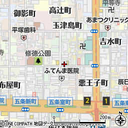 京都府京都市下京区御供石町341周辺の地図