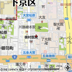 京都府京都市下京区柿本町588-22周辺の地図