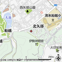 静岡県静岡市清水区北矢部周辺の地図