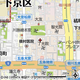 京都府京都市下京区柿本町588-25周辺の地図