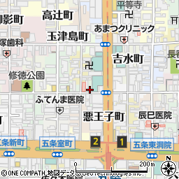 京都府京都市下京区御供石町361周辺の地図