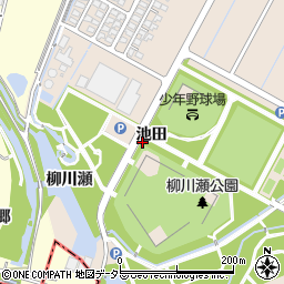 柳川瀬公園トイレ周辺の地図