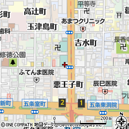 京都府京都市下京区御供石町368周辺の地図