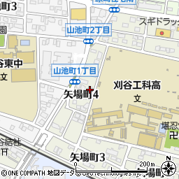 愛知県刈谷市矢場町4丁目112周辺の地図