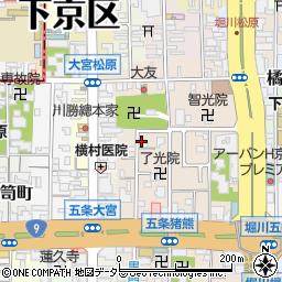 京都府京都市下京区柿本町588-20周辺の地図