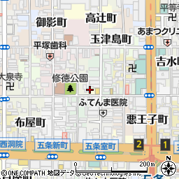 京都府京都市下京区長刀切町210周辺の地図
