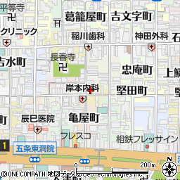 京都府京都市下京区官社殿町周辺の地図
