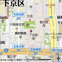 京都府京都市下京区柿本町588-15周辺の地図