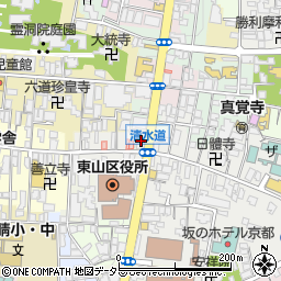 セブンイレブン東大路清水寺店周辺の地図