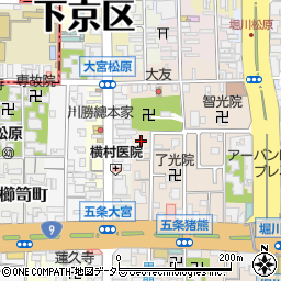 京都府京都市下京区柿本町588-93周辺の地図