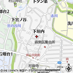京都府亀岡市篠町森下垣内周辺の地図