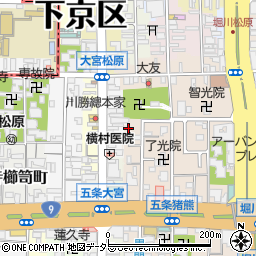 京都府京都市下京区柿本町588-94周辺の地図