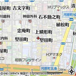 京都府京都市下京区上鱗形町593周辺の地図