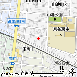 愛知県刈谷市山池町4丁目607周辺の地図