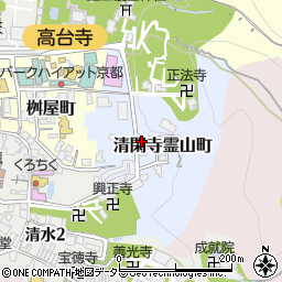 霊山町ゲストハウス周辺の地図