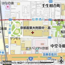 京都産業大学附属中学校周辺の地図